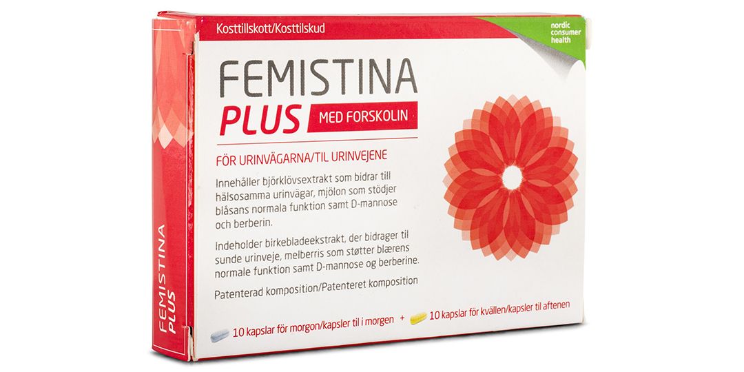 Femistina PLus - naturlig hjälp vid urinvägsbesvär.